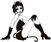 Sitting catgirl.